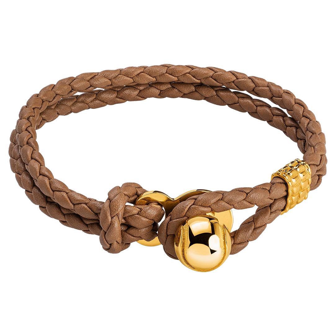 #TaneTennis Ball Gold Leather Bracelet For Sale