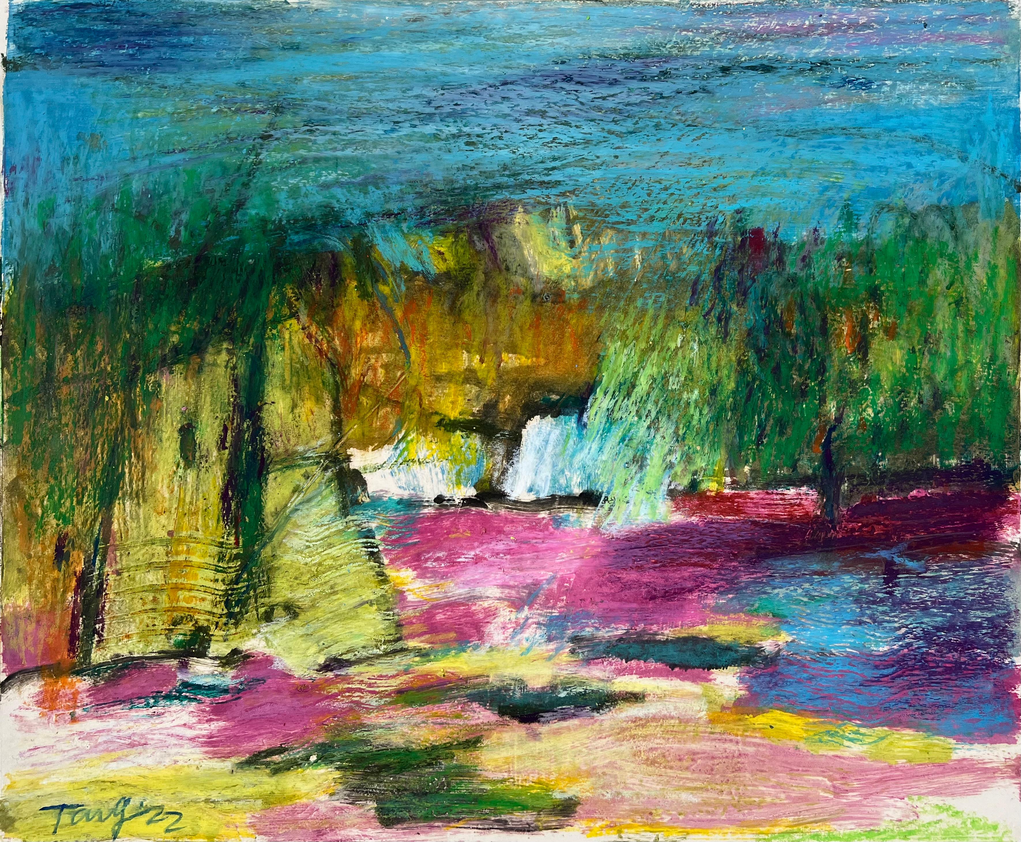 Tang Chenghua Abstract Painting - Abstract Expressionist oil painting  - Series The Exotic Landscape No.22-7