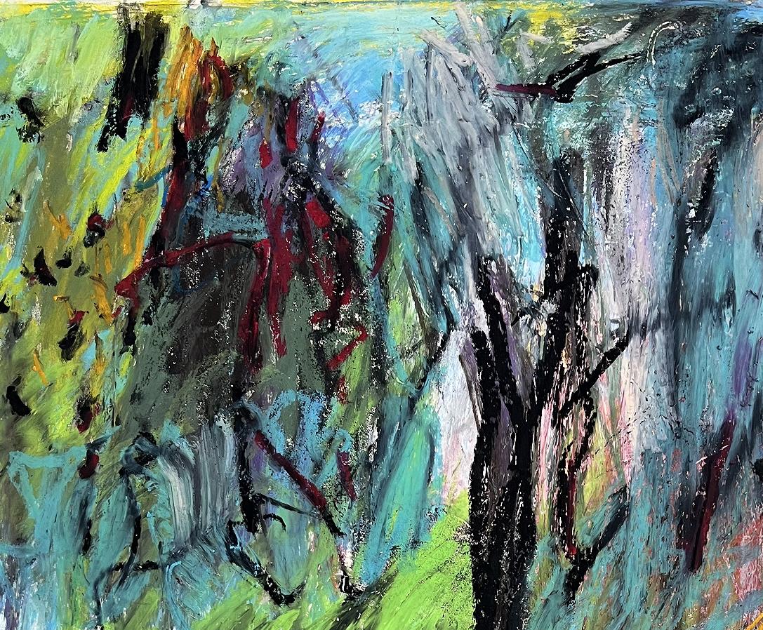 Abstract Expressionist oil painting  - Series The Exotic Landscape No.22-8 For Sale 1