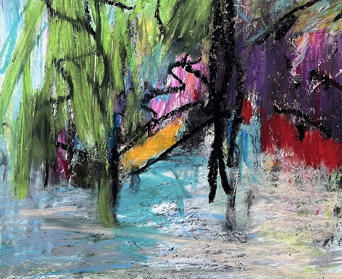 Abstract Expressionist oil painting  - Series The Exotic Landscape No.22-8 For Sale 2