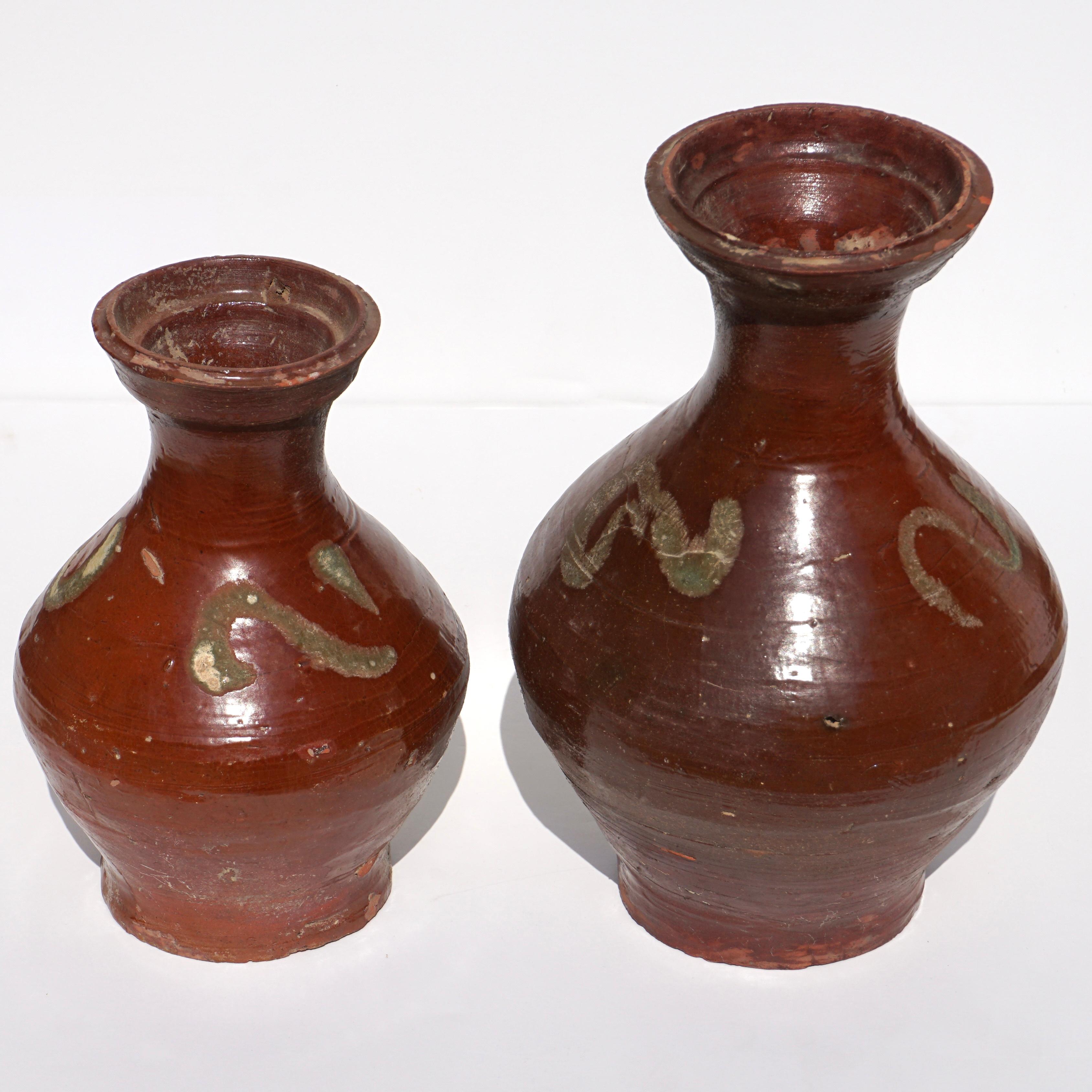 Korbblutgefäße aus glasierter Keramik der Tang-Dynastie 618-907 AD (Chinesisch) im Angebot