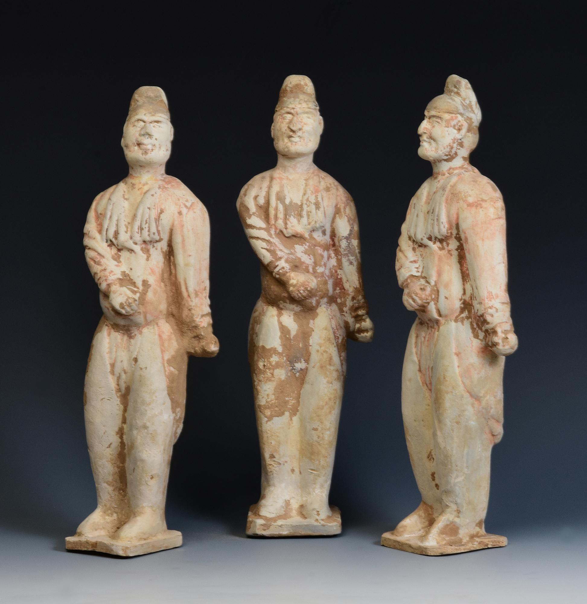 Tang Dynasty, A Set of Antique Chinese Pottery Foreign Court Man 5