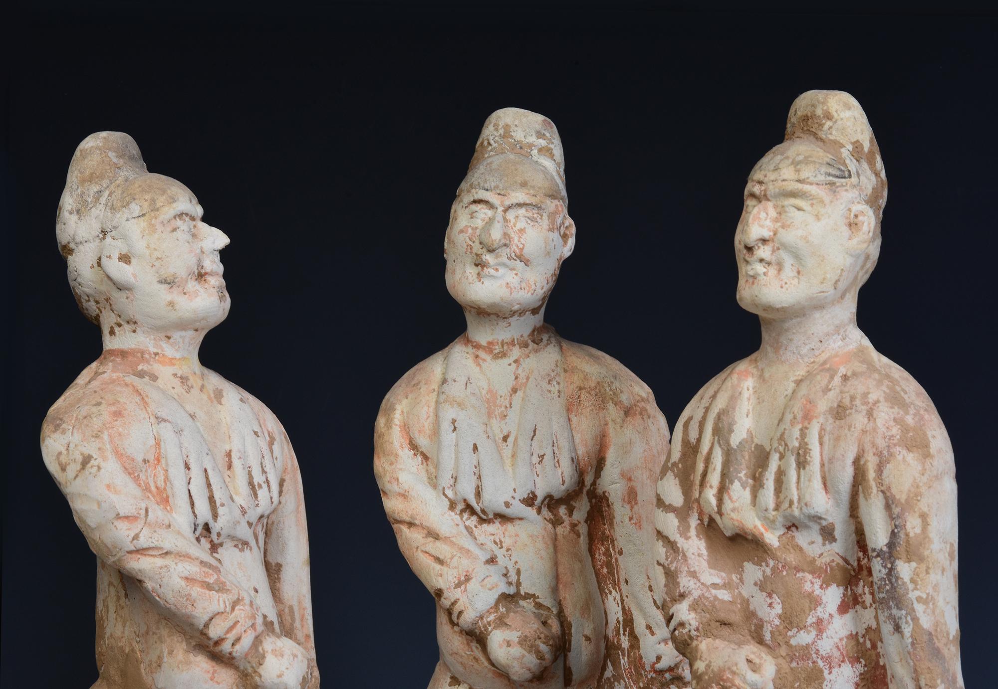 Tang Dynasty, A Set of Antique Chinese Pottery Foreign Court Man 7
