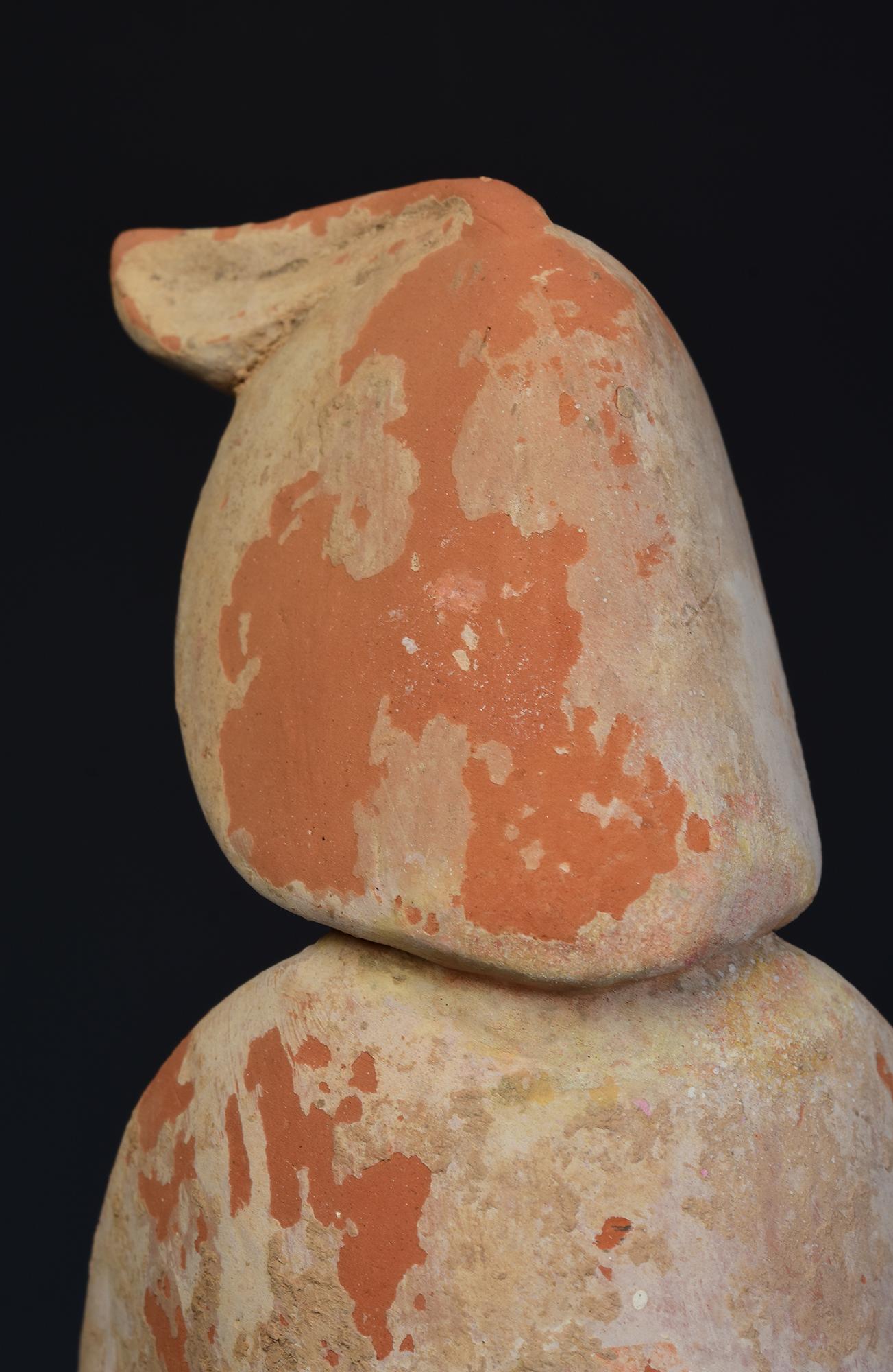 Tang Dynasty, Antique Chinese Painted Pottery Fat Lady 5