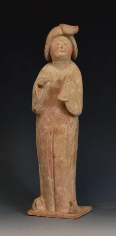Tang Dynasty, Antique Chinese Painted Pottery Fat Lady with Oxford TL Test