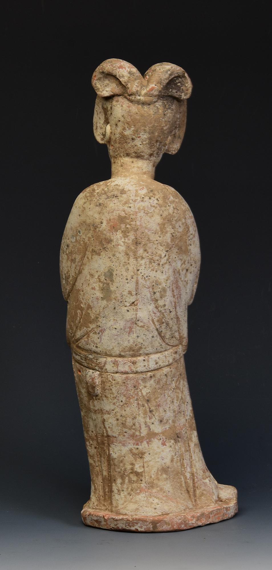 Tang Dynasty, Antique Chinese Painted Pottery Fat Lady with Oxford TL Test For Sale 4