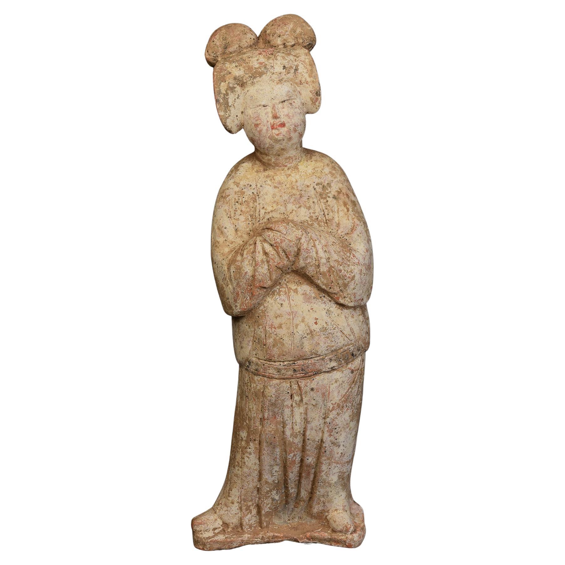 Dynasty Tang, Antiquities Poterie chinoise peinte Fat Lady with Oxford TL Test