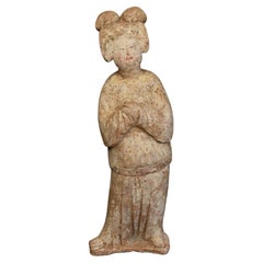 Tang Dynasty, Antigua Cerámica China Pintada Dama Gorda con Oxford TL Test