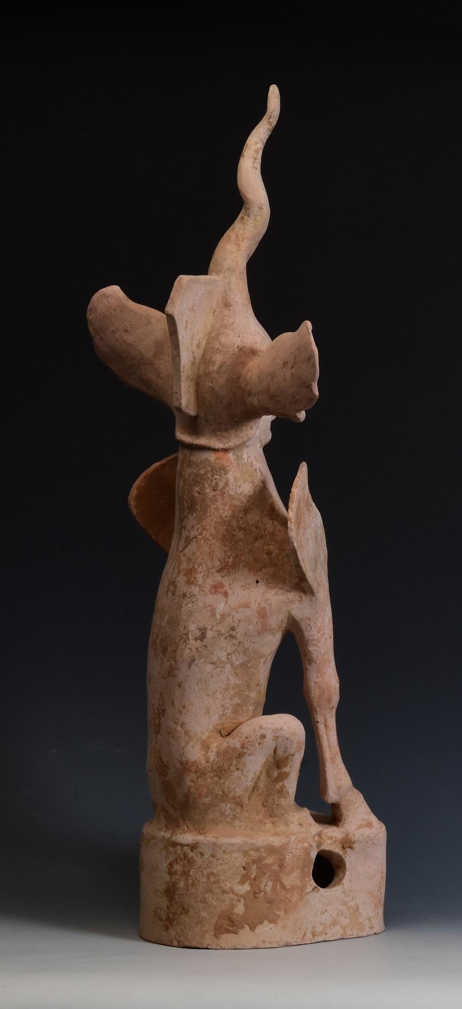 Tang Dynasty, Antique Chinese Pottery Earth Spirit with Oxford TL Test For Sale 8