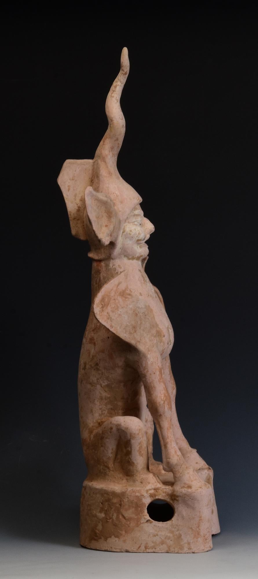 Tang Dynasty, Antique Chinese Pottery Earth Spirit with Oxford TL Test For Sale 9