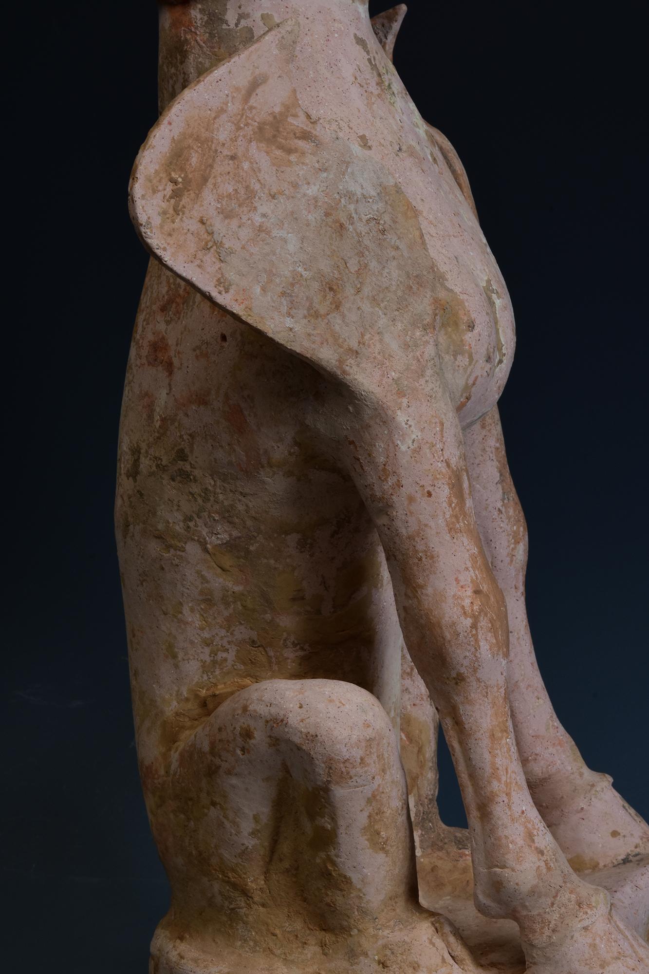 Tang Dynasty, Antique Chinese Pottery Earth Spirit with Oxford TL Test For Sale 11