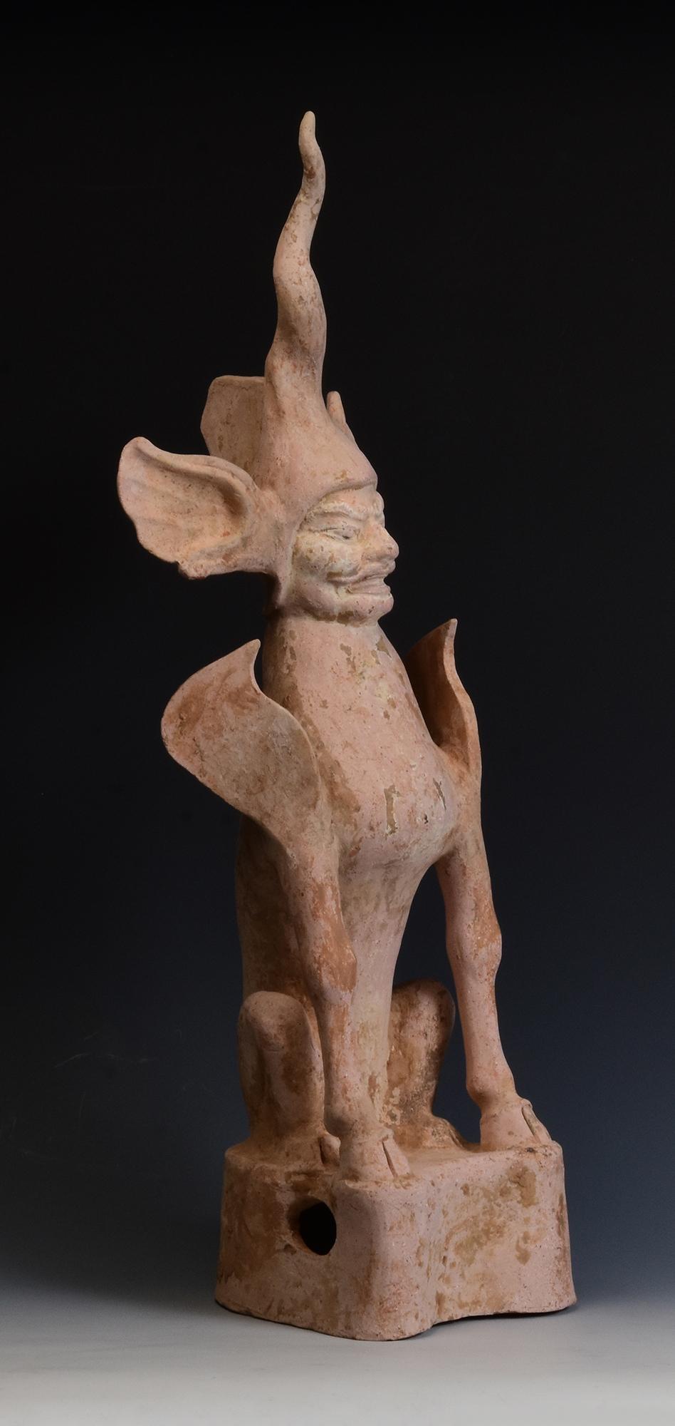Tang Dynasty, Antique Chinese Pottery Earth Spirit with Oxford TL Test For Sale 12