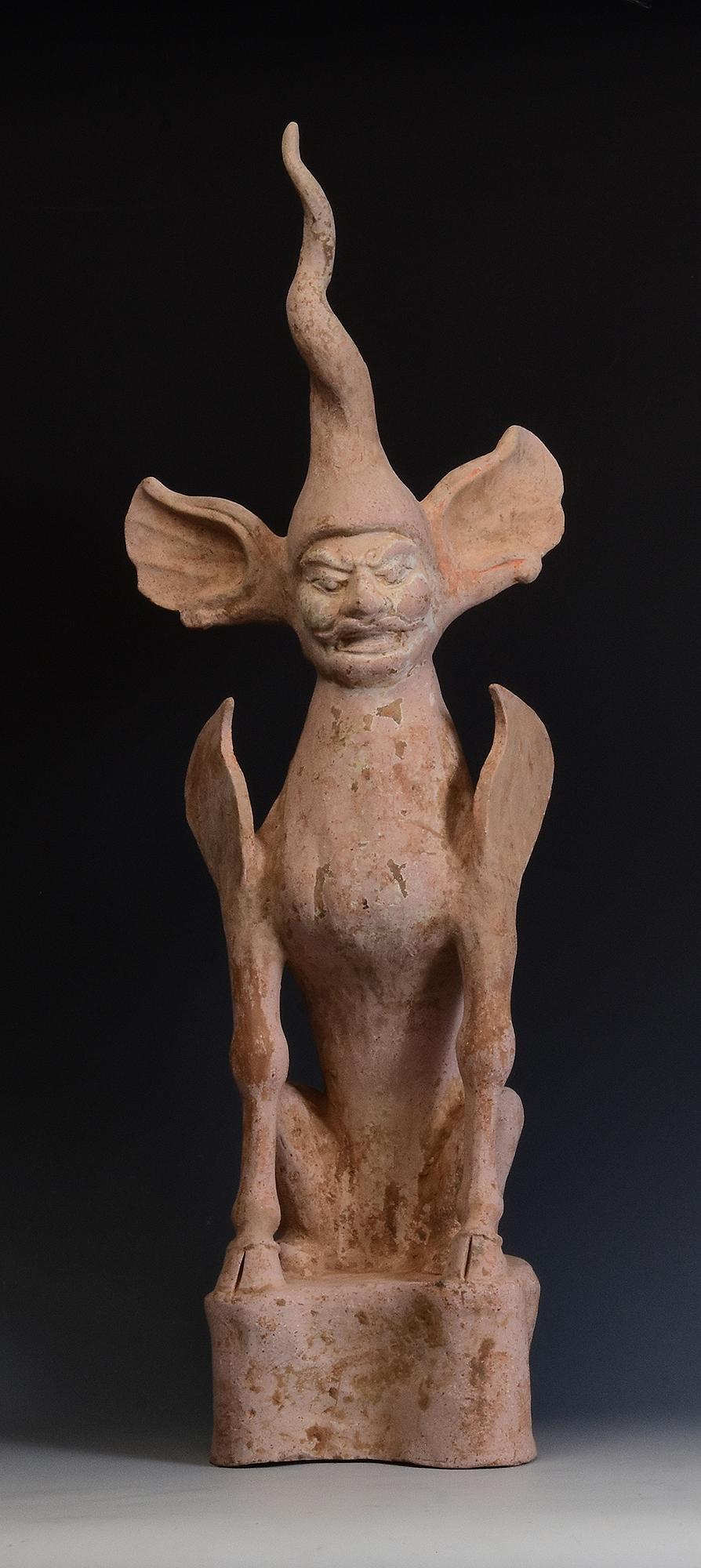 Tang Dynasty, Antique Chinese Pottery Earth Spirit with Oxford TL Test For Sale 13