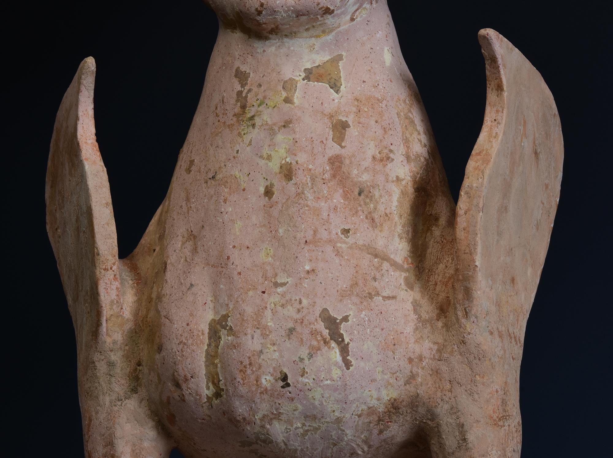 Tang Dynasty, Antique Chinese Pottery Earth Spirit with Oxford TL Test In Good Condition For Sale In Sampantawong, TH