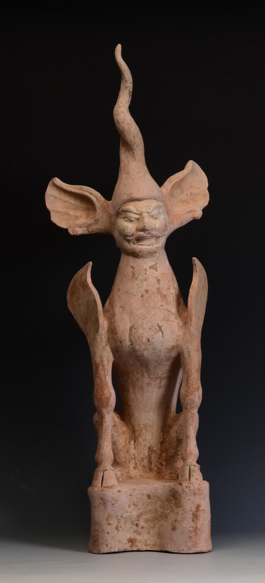Tang Dynasty, Antique Chinese Pottery Earth Spirit with Oxford TL Test For Sale 2