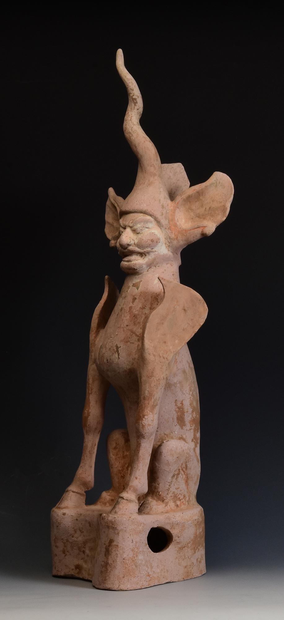 Tang Dynasty, Antique Chinese Pottery Earth Spirit with Oxford TL Test For Sale 3