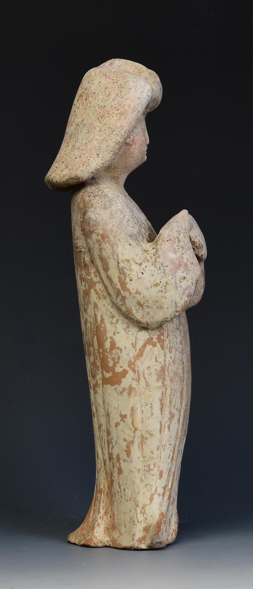 Tang Dynasty, Antique Chinese Pottery Fat Lady with Oxford TL Test For Sale 5