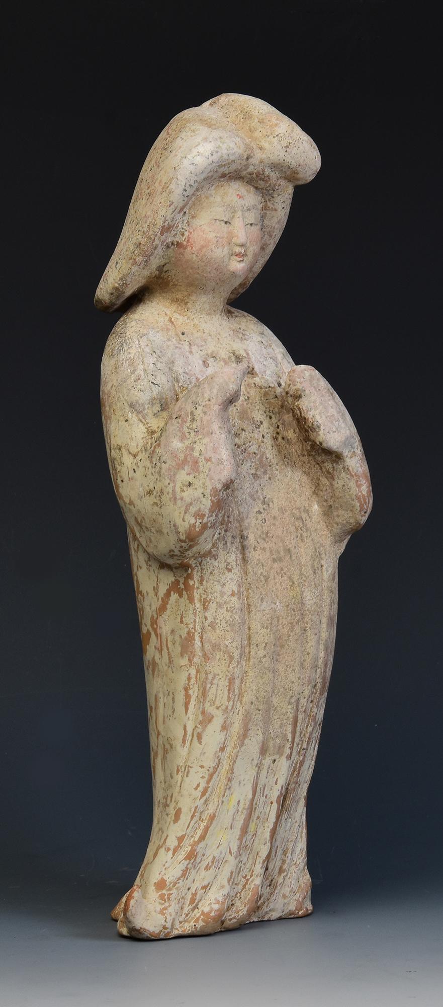 Tang Dynasty, Antique Chinese Pottery Fat Lady with Oxford TL Test For Sale 6