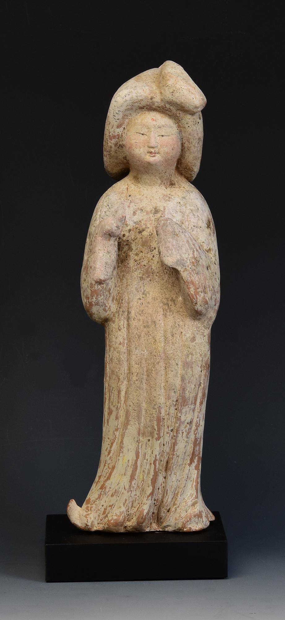 Tang Dynasty, Antique Chinese Pottery Fat Lady with Oxford TL Test For Sale 7