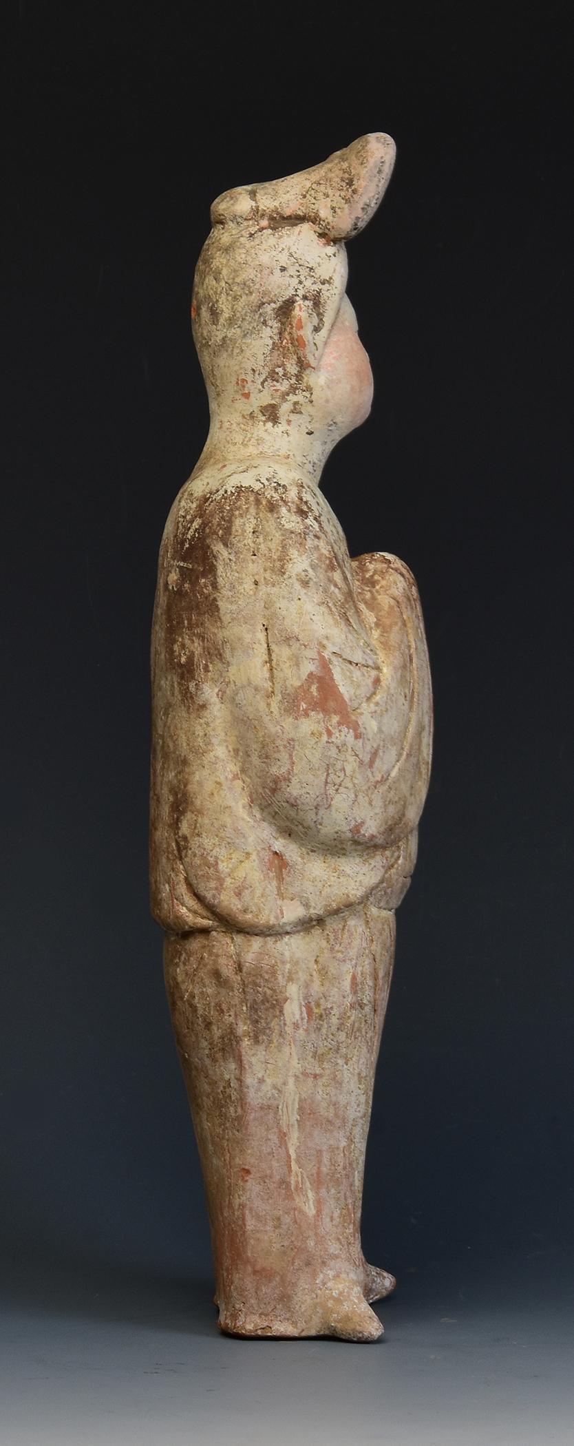 Tang Dynasty, Antique Chinese Painted Pottery Fat Lady with Oxford TL Test For Sale 7