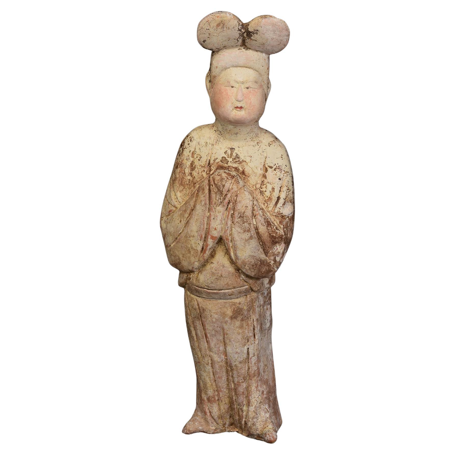 Dynasty Tang, Antiquities Poterie chinoise peinte Fat Lady with Oxford TL Test