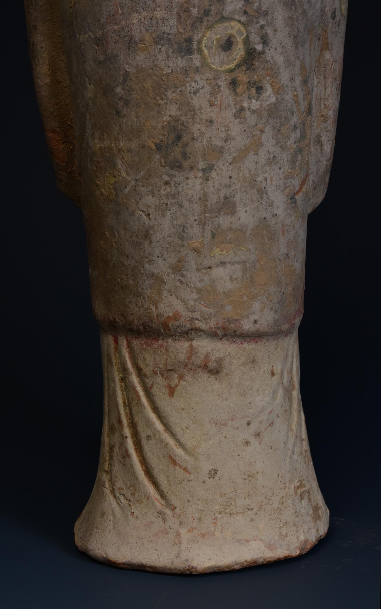 Tang Dynasty, Antique Chinese Pottery Standing Court Man 6