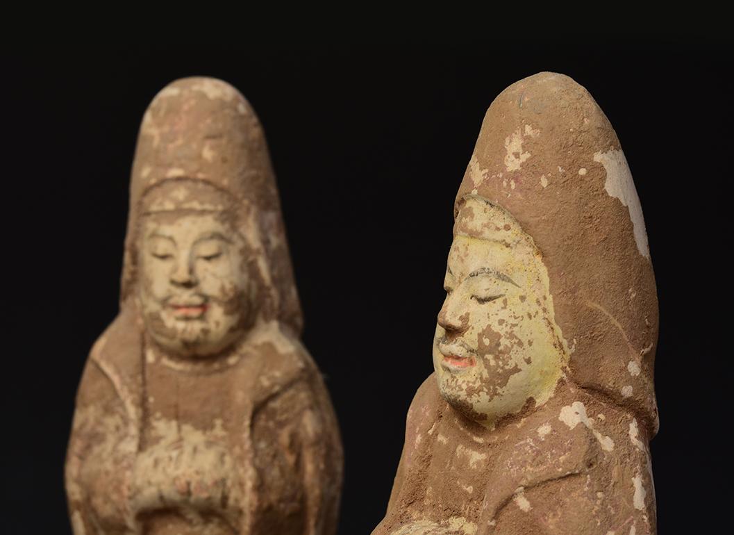 XVIIIe siècle et antérieur Poterie chinoise ancienne de la dynastie Tang, homme de cour debout en vente