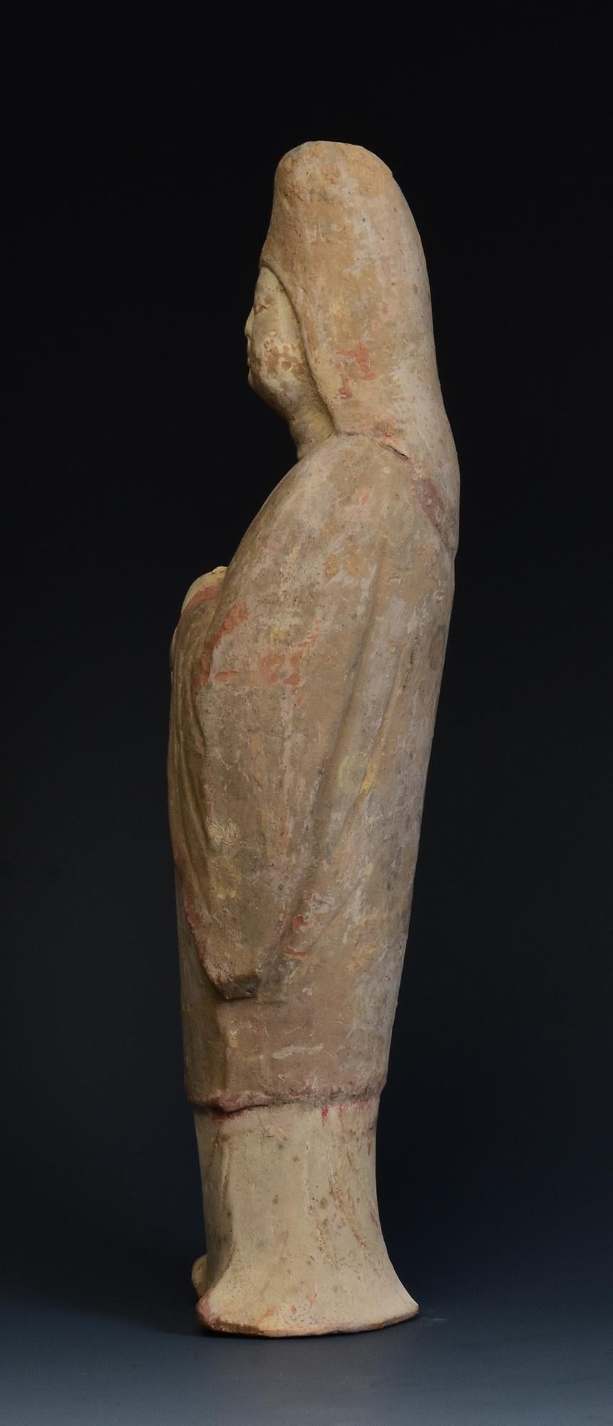 Tang Dynasty, Antique Chinese Pottery Standing Court Man 3