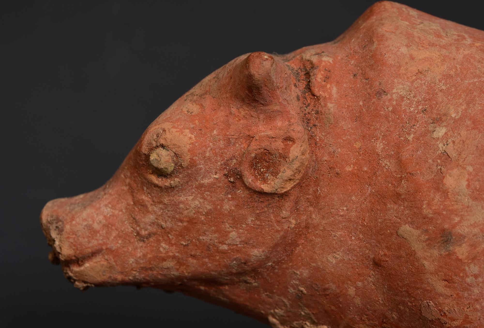 XVIIIe siècle et antérieur Tang Dynasty, Antique Chinese Pottery Standing Cow en vente