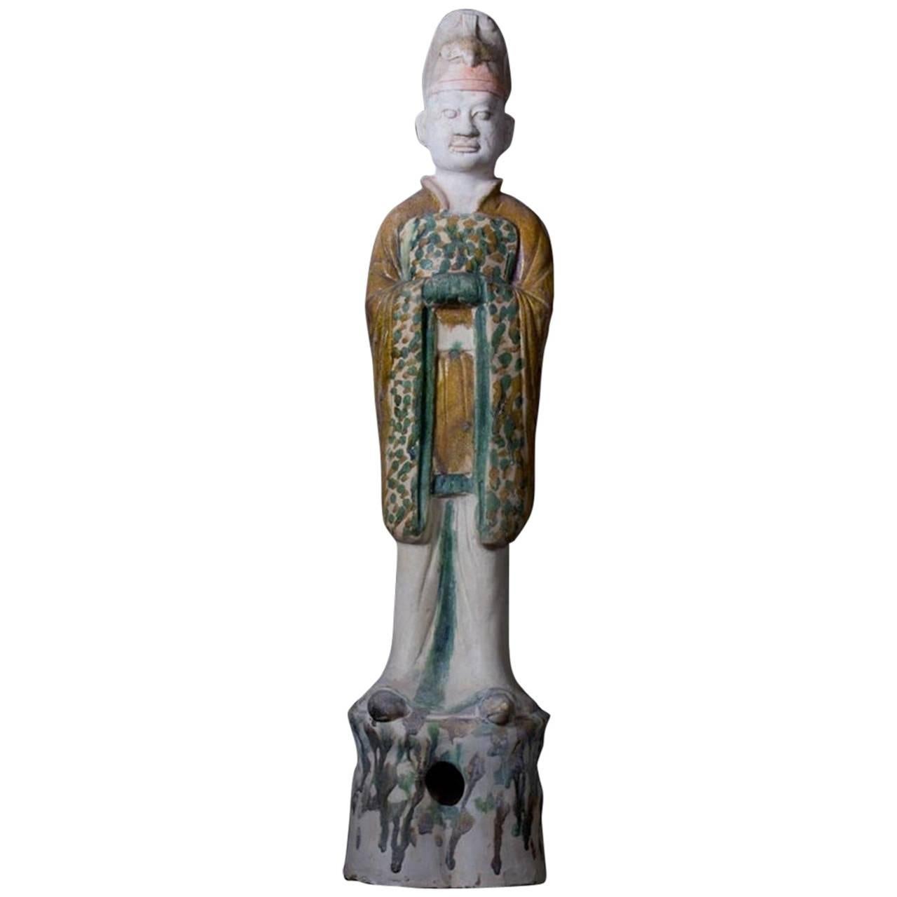 Tang Dynasty Court Official in Sancai Glazed Robes, China '618-907' - TL Tested For Sale