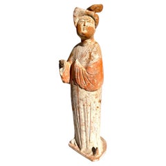 Figura in ceramica di donna cortigiana grassa della Tang Dynasty
