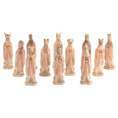Ensemble complet de figurines du Zodiac en poterie peinte de la Dynasty TL testé