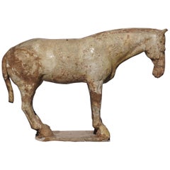 Antique Tang Dynasty Glazes Ceramic Horse, 7th-10th Century