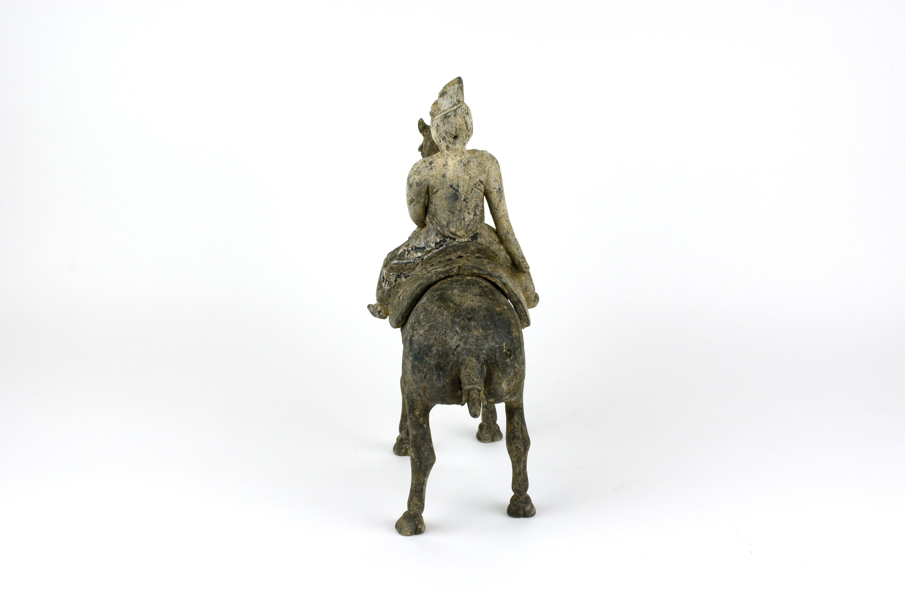 Tang-Dynastie-Pferd mit abnehmbarem Reiter (18. Jahrhundert und früher) im Angebot