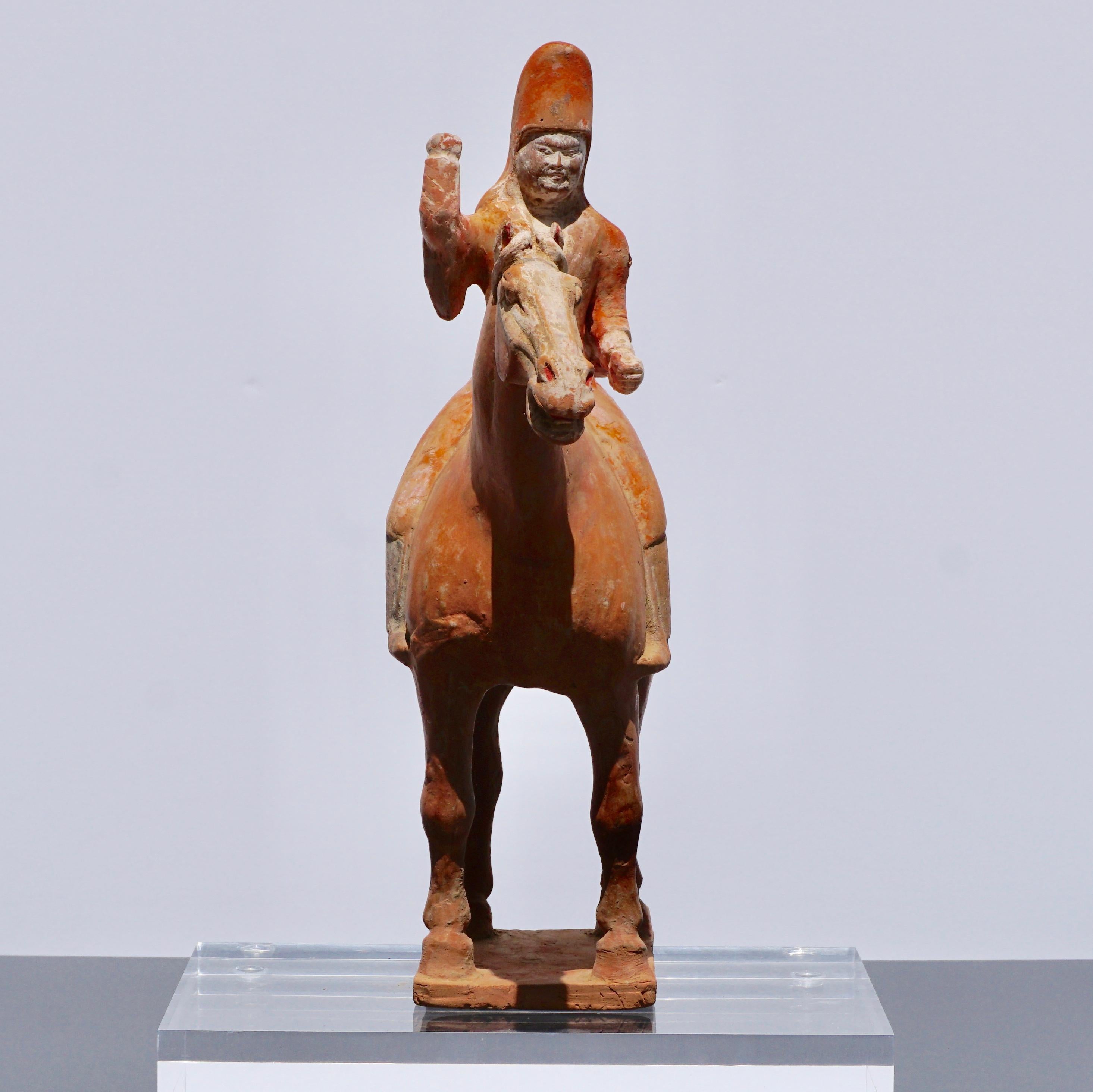 Chinese Tang Dynasty Horse and Polo Rider, '618 AD to 906 AD' 