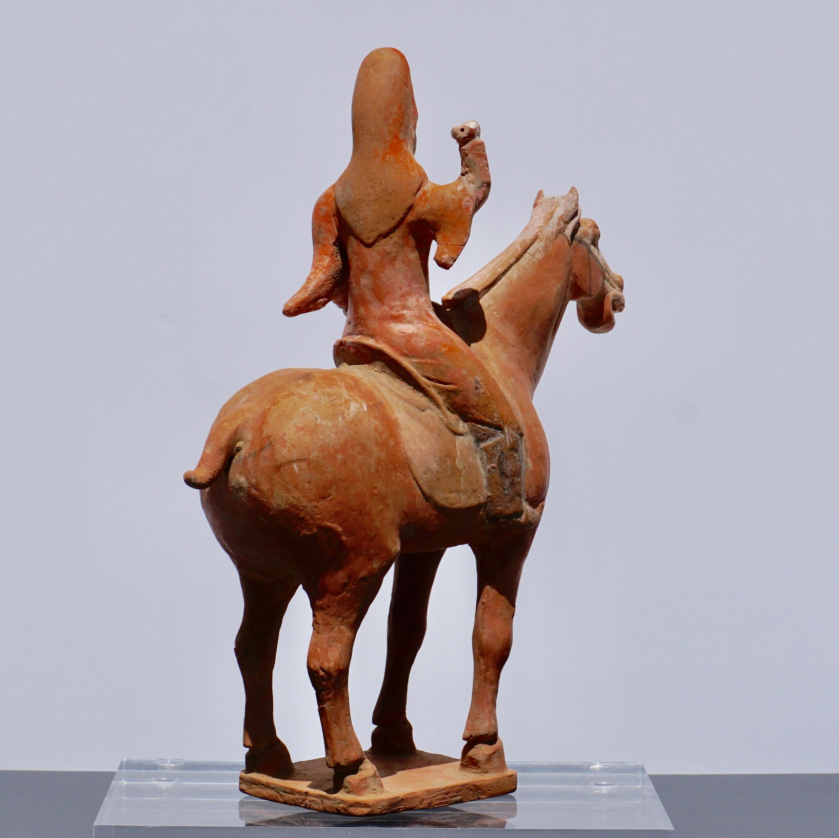 18th Century and Earlier Tang Dynasty Horse and Polo Rider, '618 AD to 906 AD' 