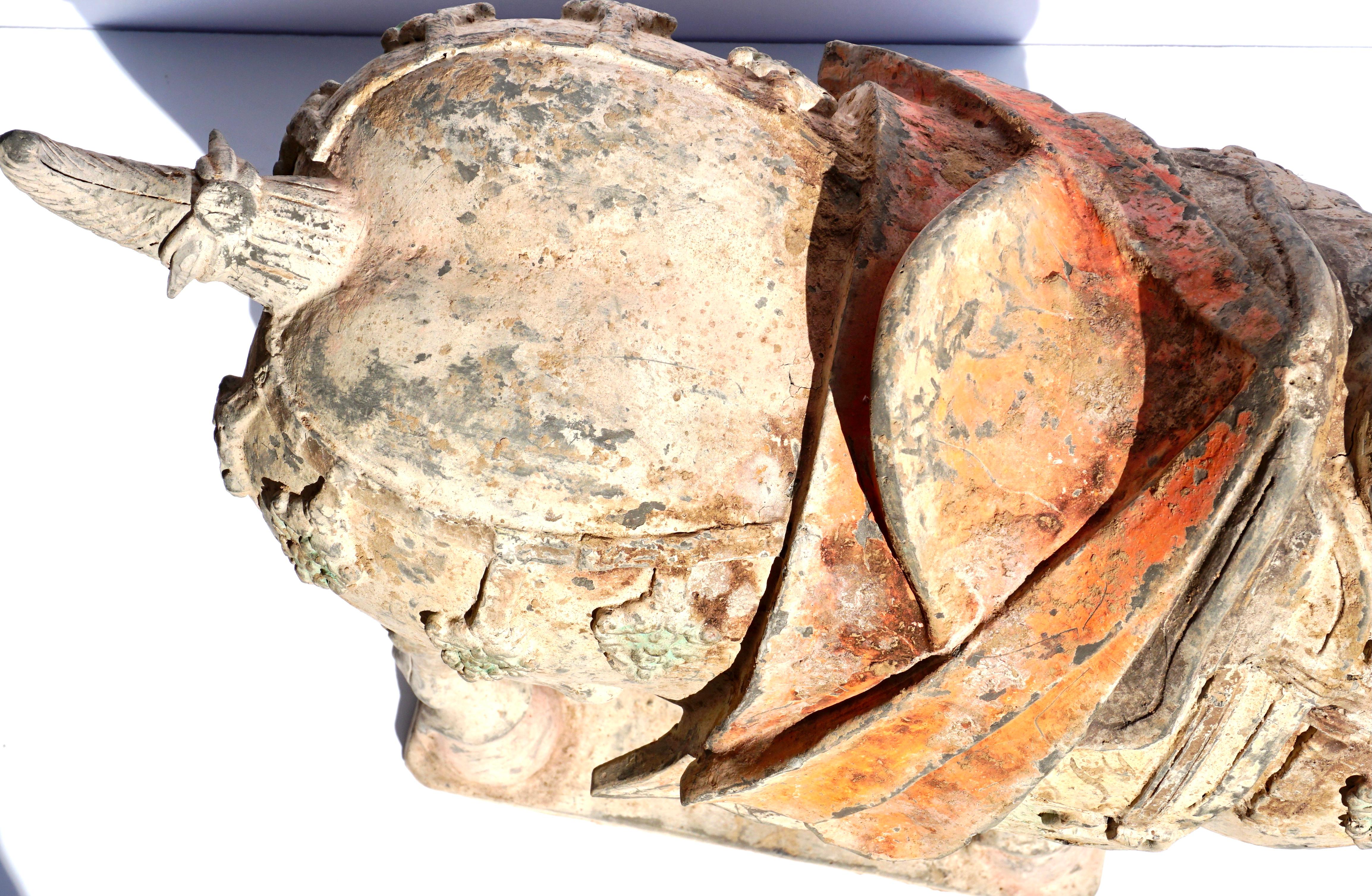 Cheval en poterie de grande taille et important de la Dynasty TL testé en vente 2