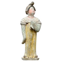 Geprüfte Terrakotta-Flat Lady-Figur in Museumsqualität TL aus der Tang-Dynastie