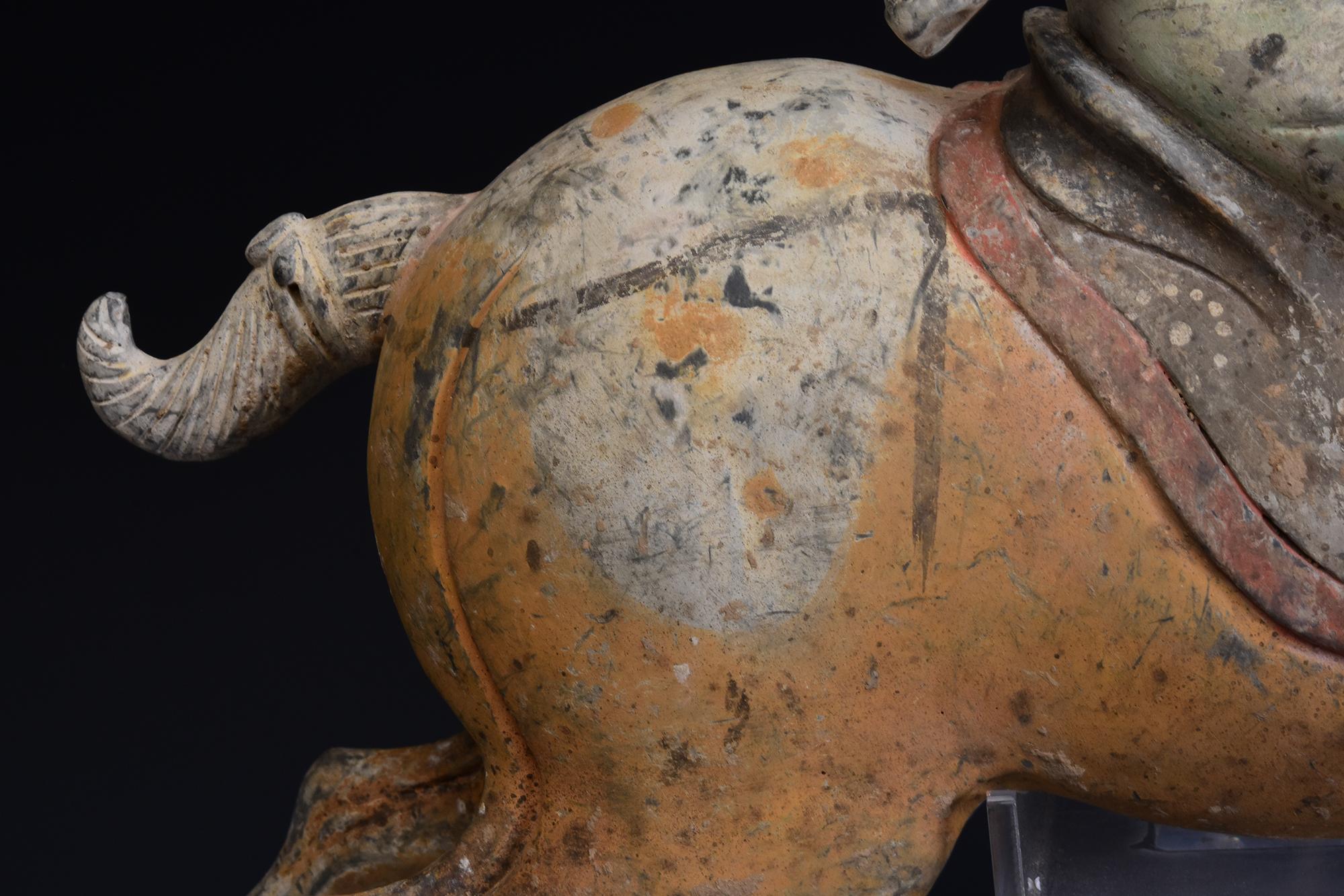 Tang Dynasty, Antique Chinese Pottery Horse and Court Lady with Oxford TL Test 1