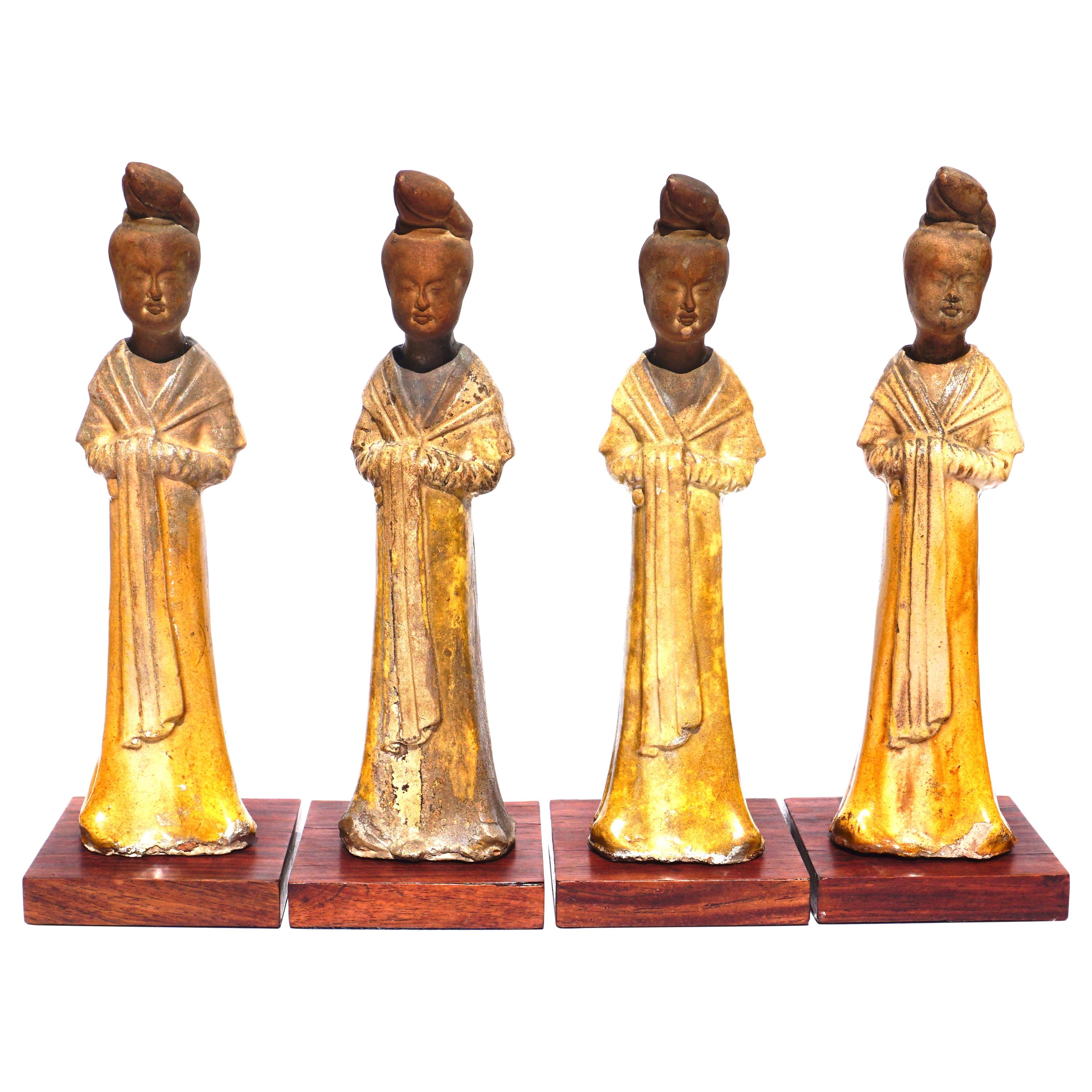 Tang Dynasty Sancai Glazed Terracotta Courtesan Ladies