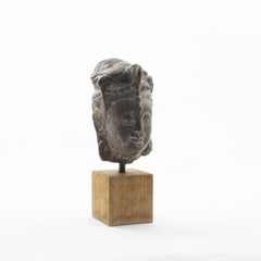 Tang Dynasty Stone Carved Buddha Head