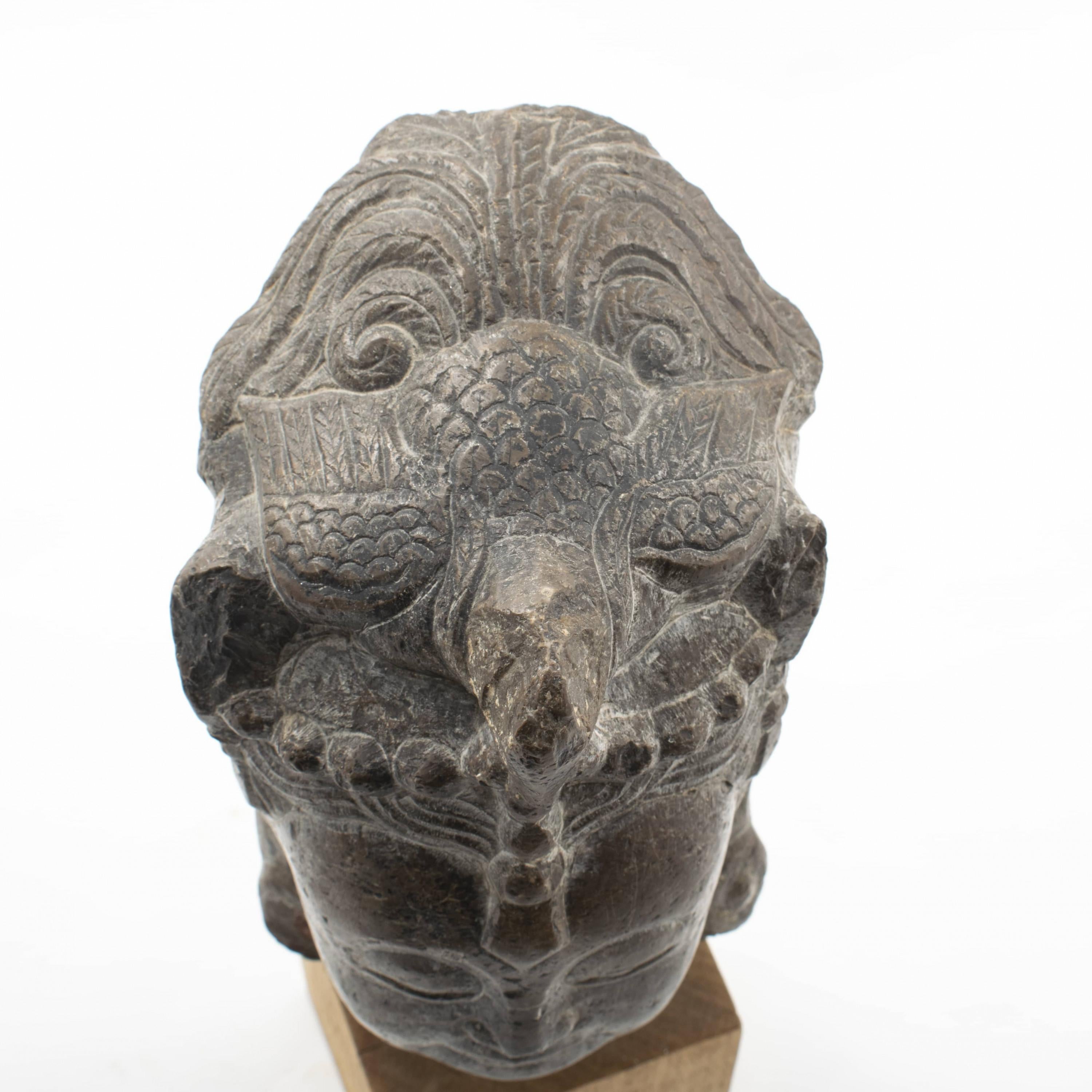 Tang Dynasty Stone Carved Buddha Head 2