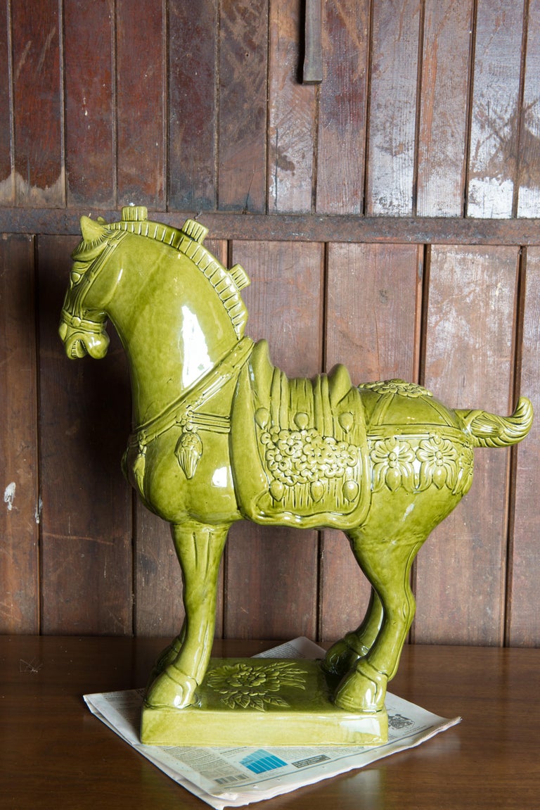 Tang Dynasty Style Ceramic Horse, Green at 1stDibs green ceramic