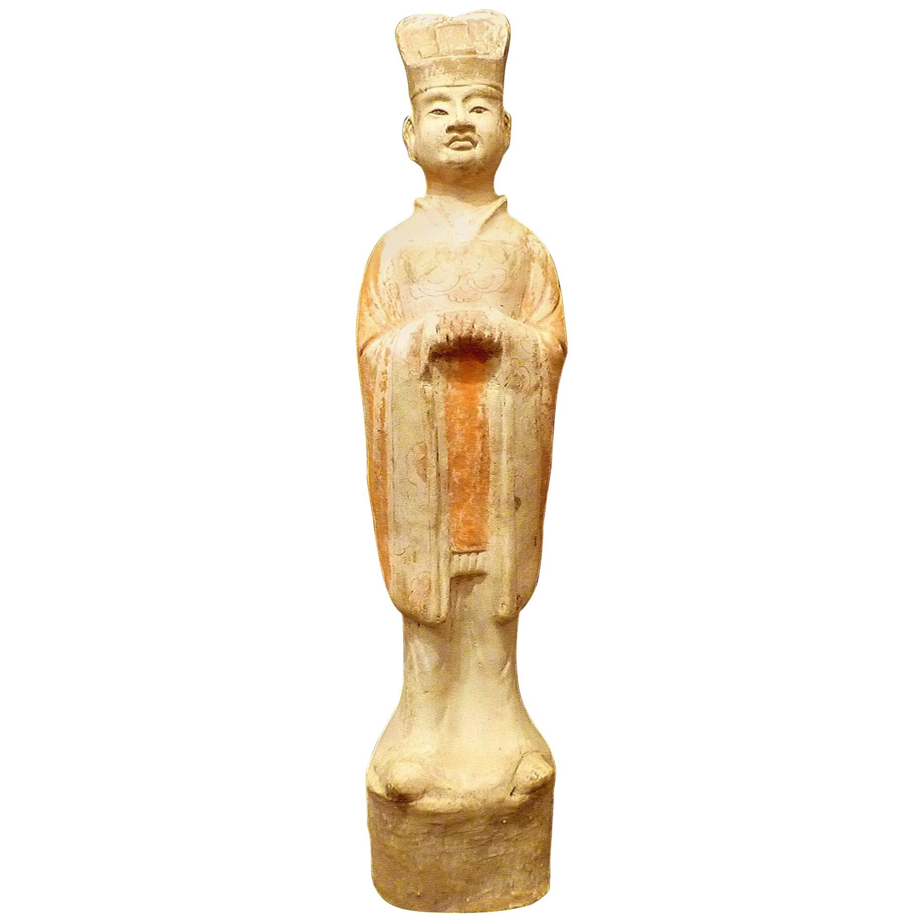 Tang Dynasty Terrakotta-Keramik Statue eines Beamten, Oxford TL Geprüft