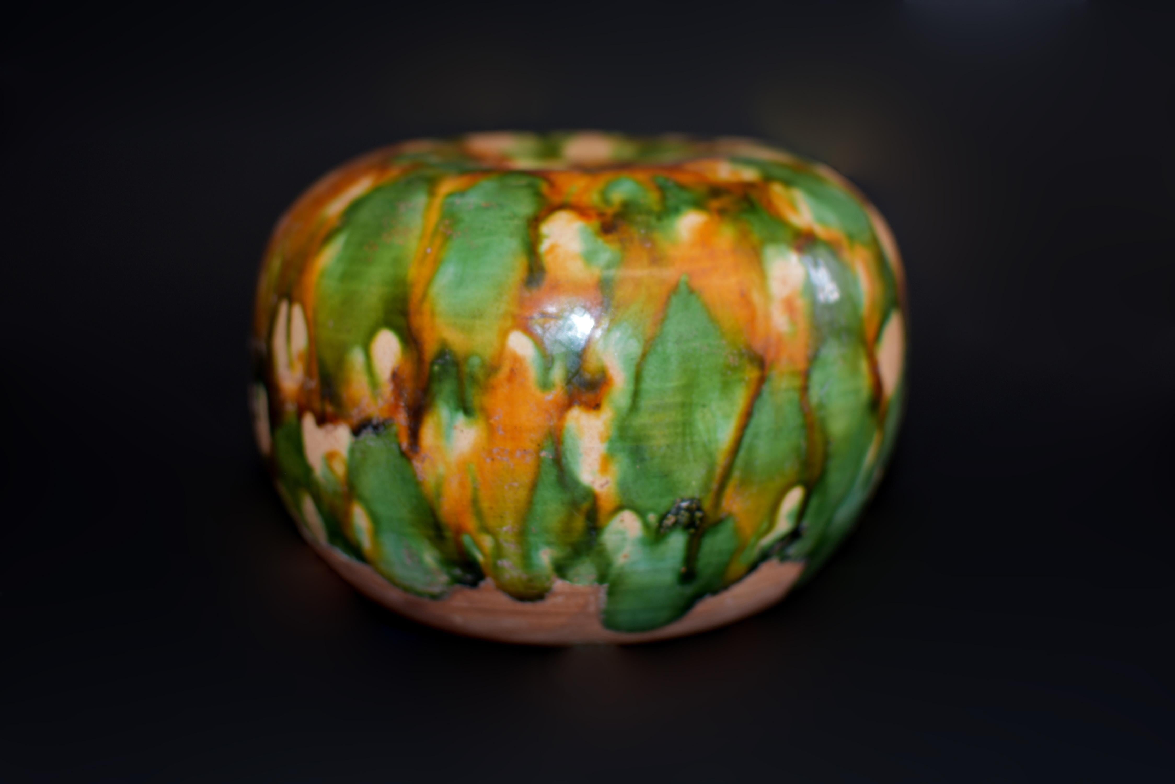 Tang Sancai Tri Glaze Chinese Pottery Vase For Sale 2