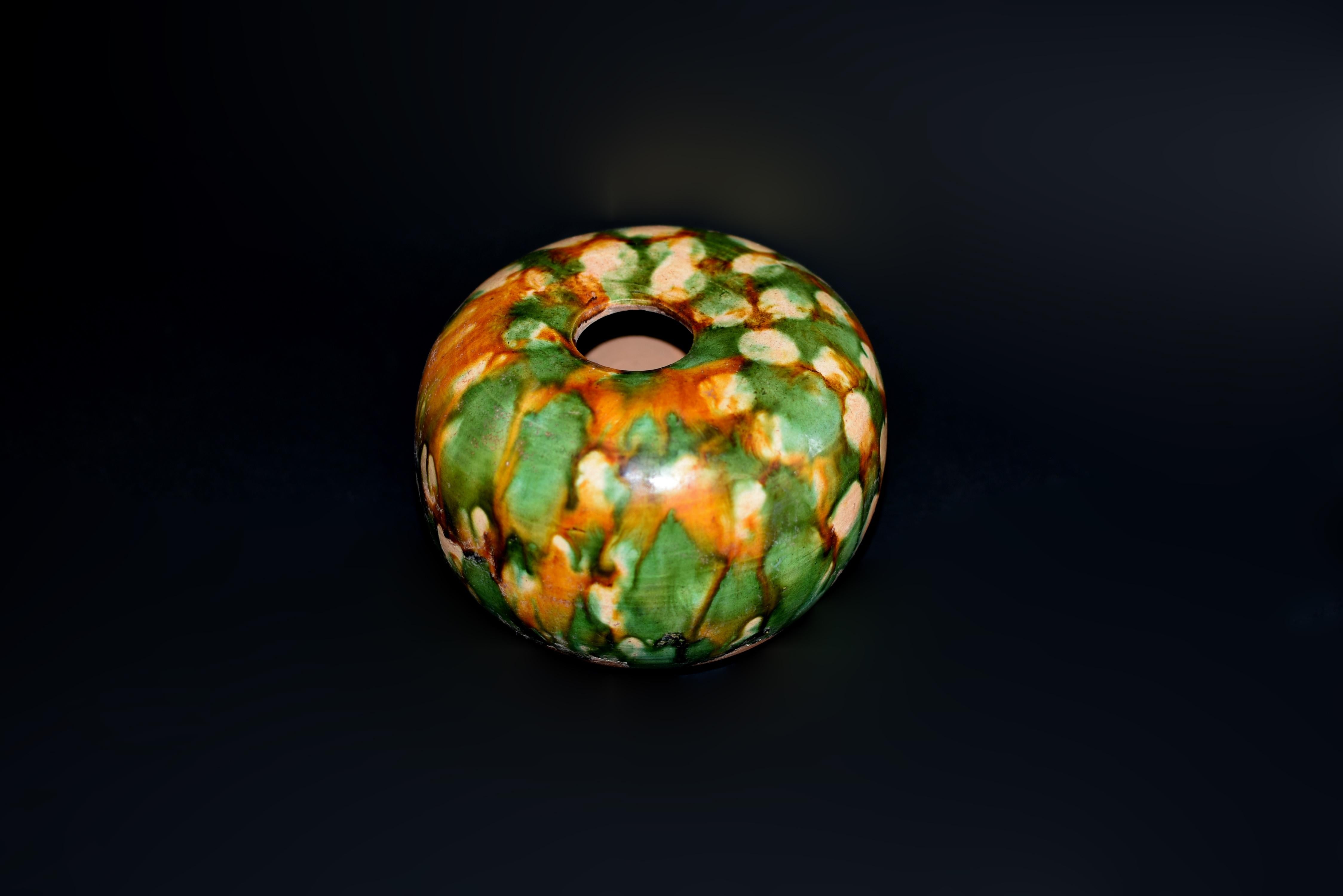 Tang Sancai Tri Glaze Chinese Pottery Vase 3