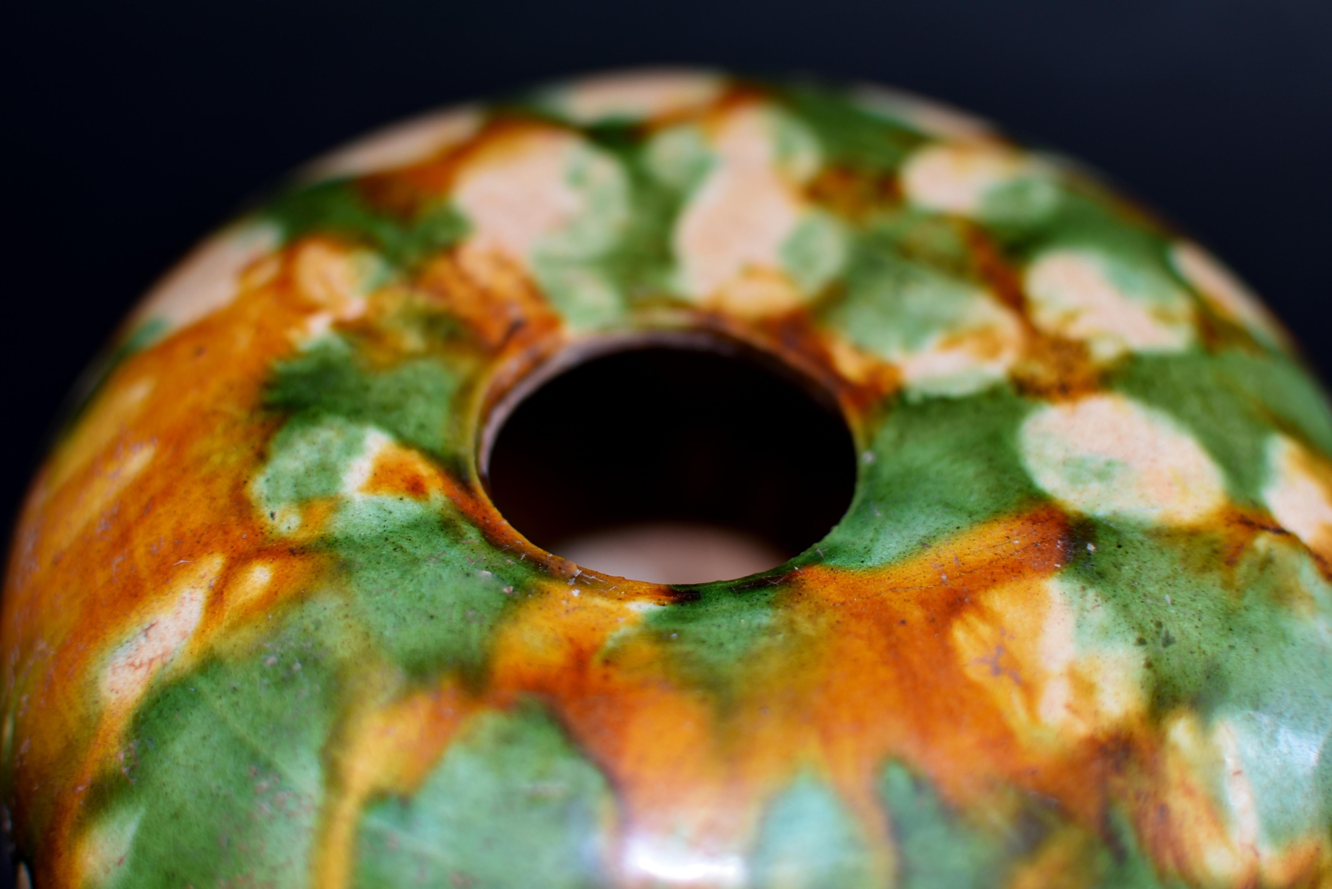 Tang Sancai Tri Glaze Chinese Pottery Vase For Sale 4
