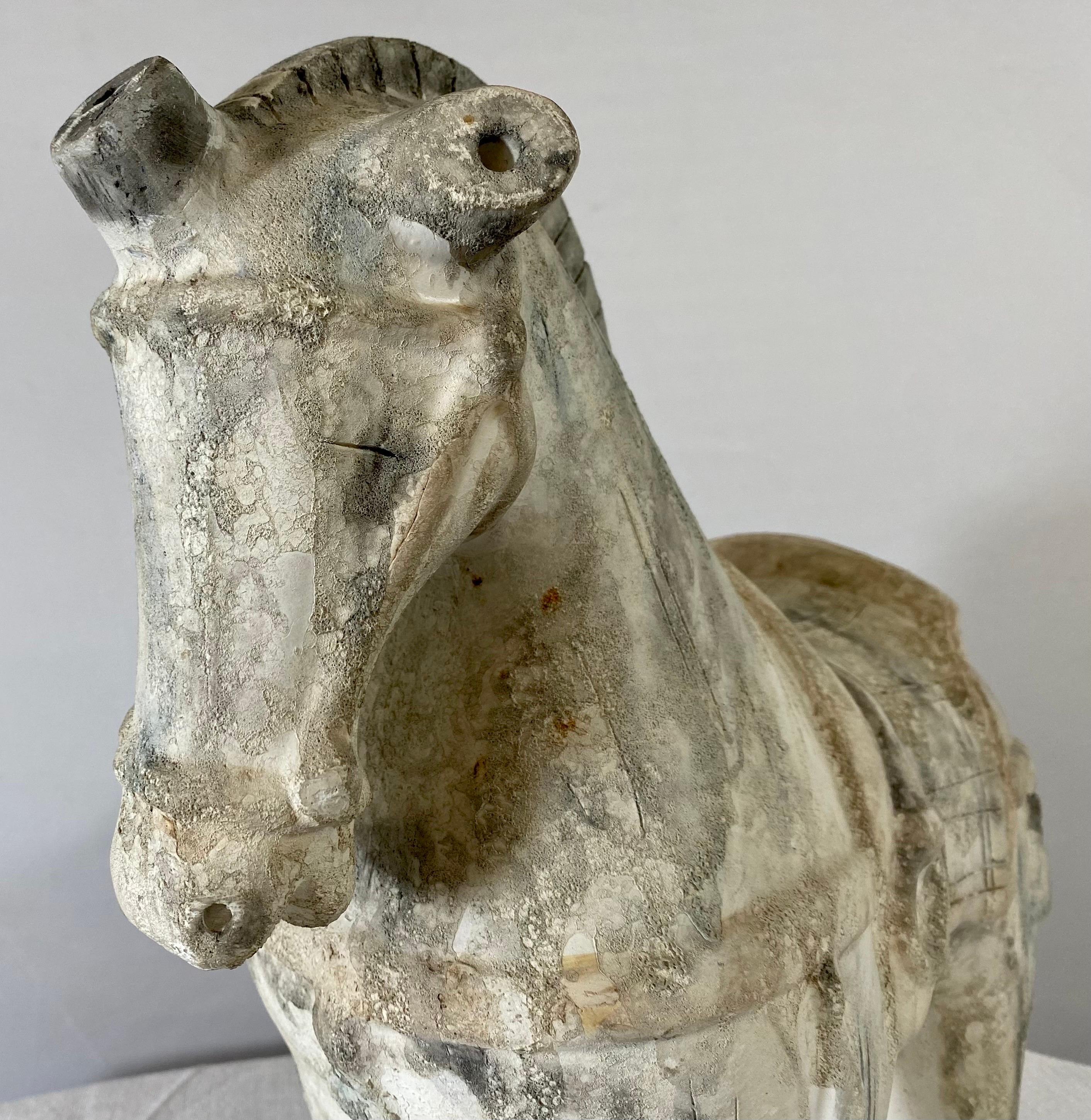 Tang Style Pottery Horse Sculpture  For Sale 2