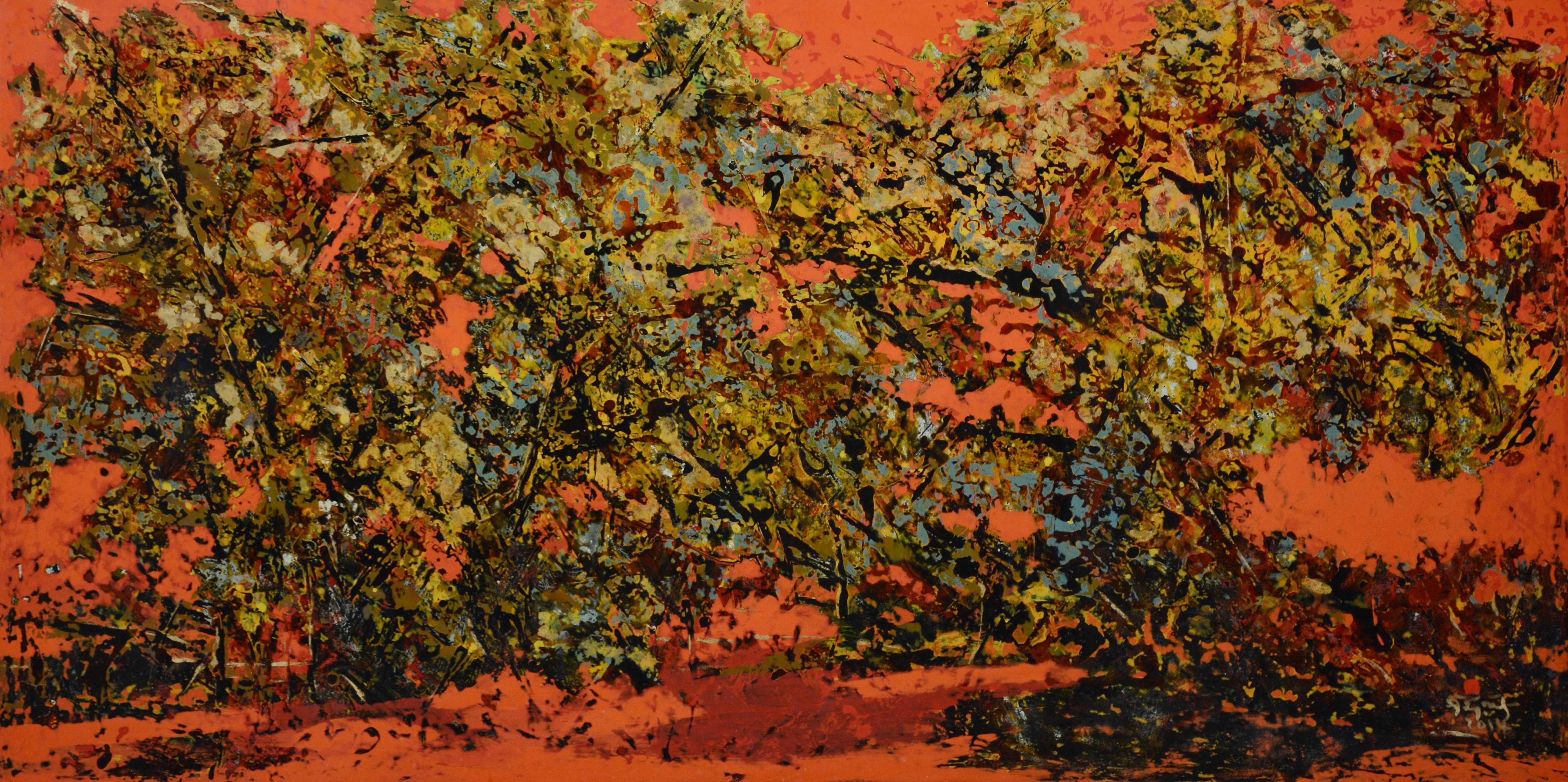 Under The Sunshine - Lacquer painting by Tang Xuan Doan, Vietnam For Sale 4