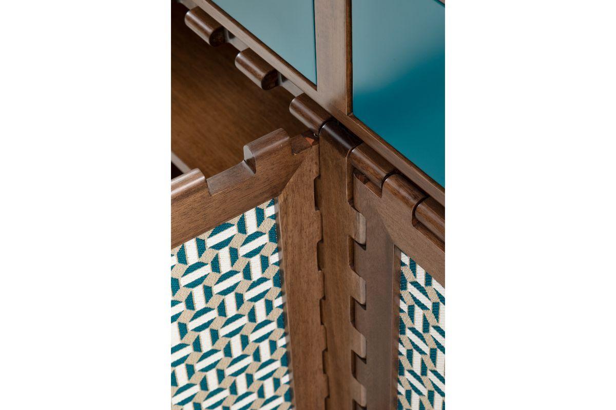 Tangara Fabric Panels Long Sideboard by Luis Pons 1